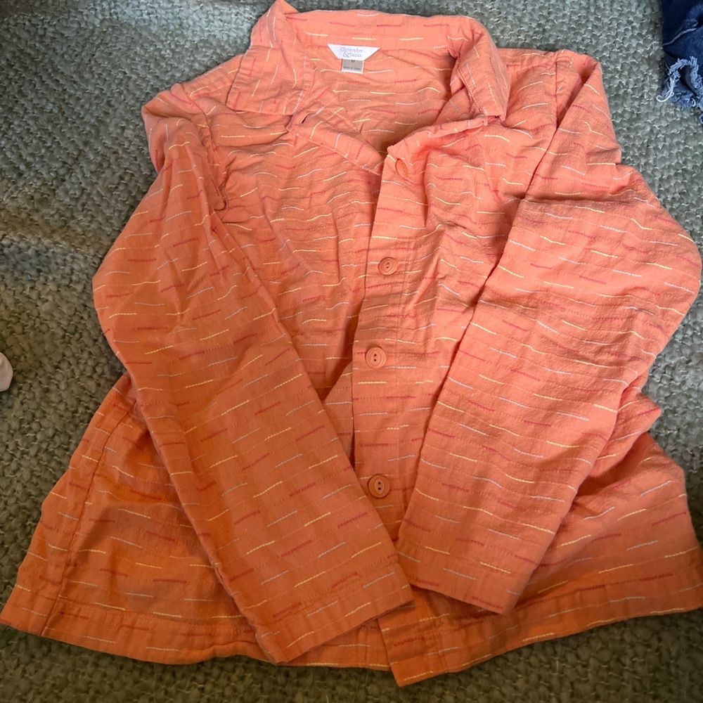 Orange Button-Up Shirt